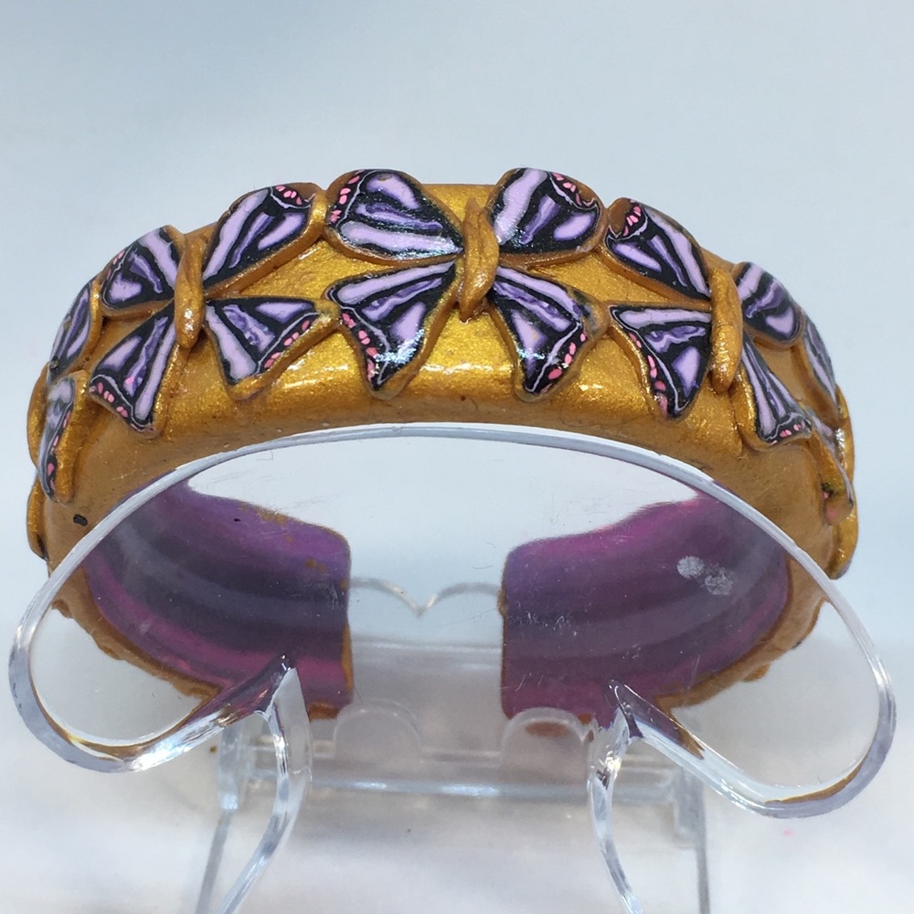 Handmade Polymer Clay Bracelet, Handmade Jewelry, Bangle Bracelet